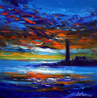 Dawnlight Scurdieness Lighthouse 16x16